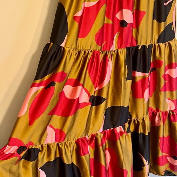 Anthropologie Corey Lynn Calter Maxi Dress Gown Floral Multicolor Women's XS EUC - Picture 4 of 5